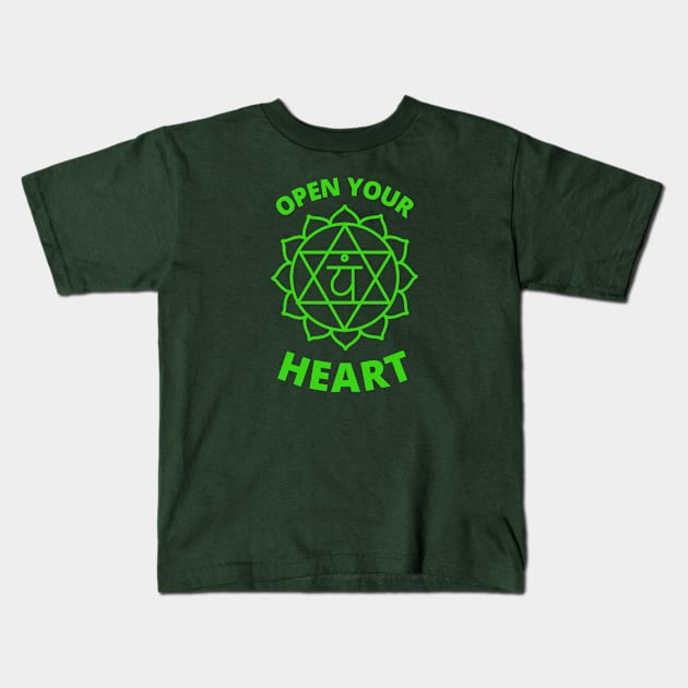 Open your Heart Chakra Kids T-Shirt by Mey Designs